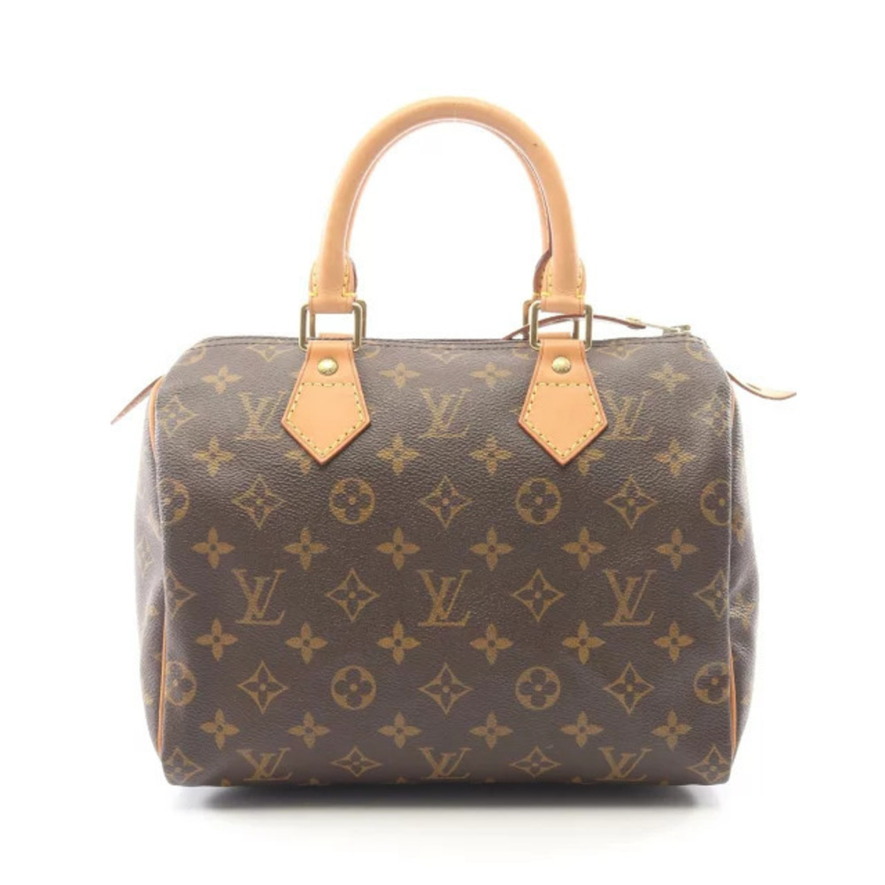 Louis Vuitton Speedy Monogram Handbag Canvas Leather Brown